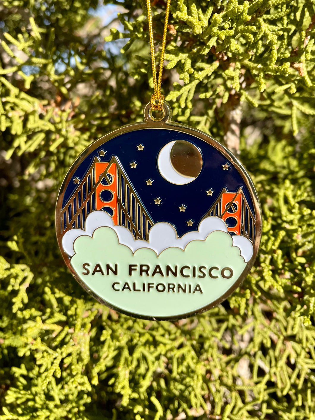San Francisco Golden Gate Enamel Ornament