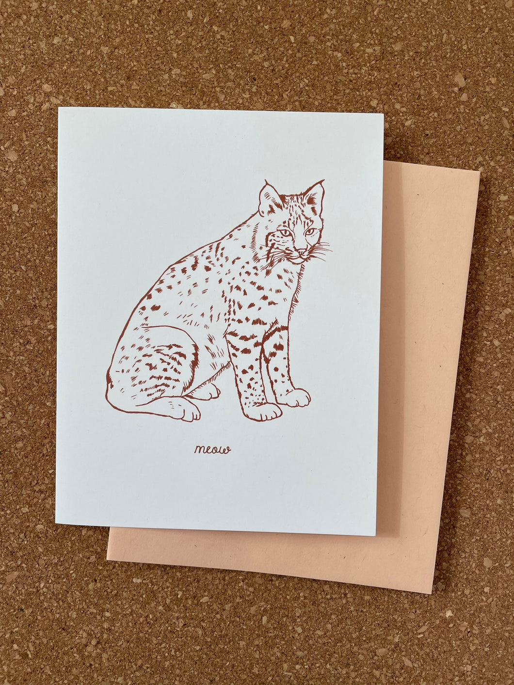 Bobcat Greeting Card - meow