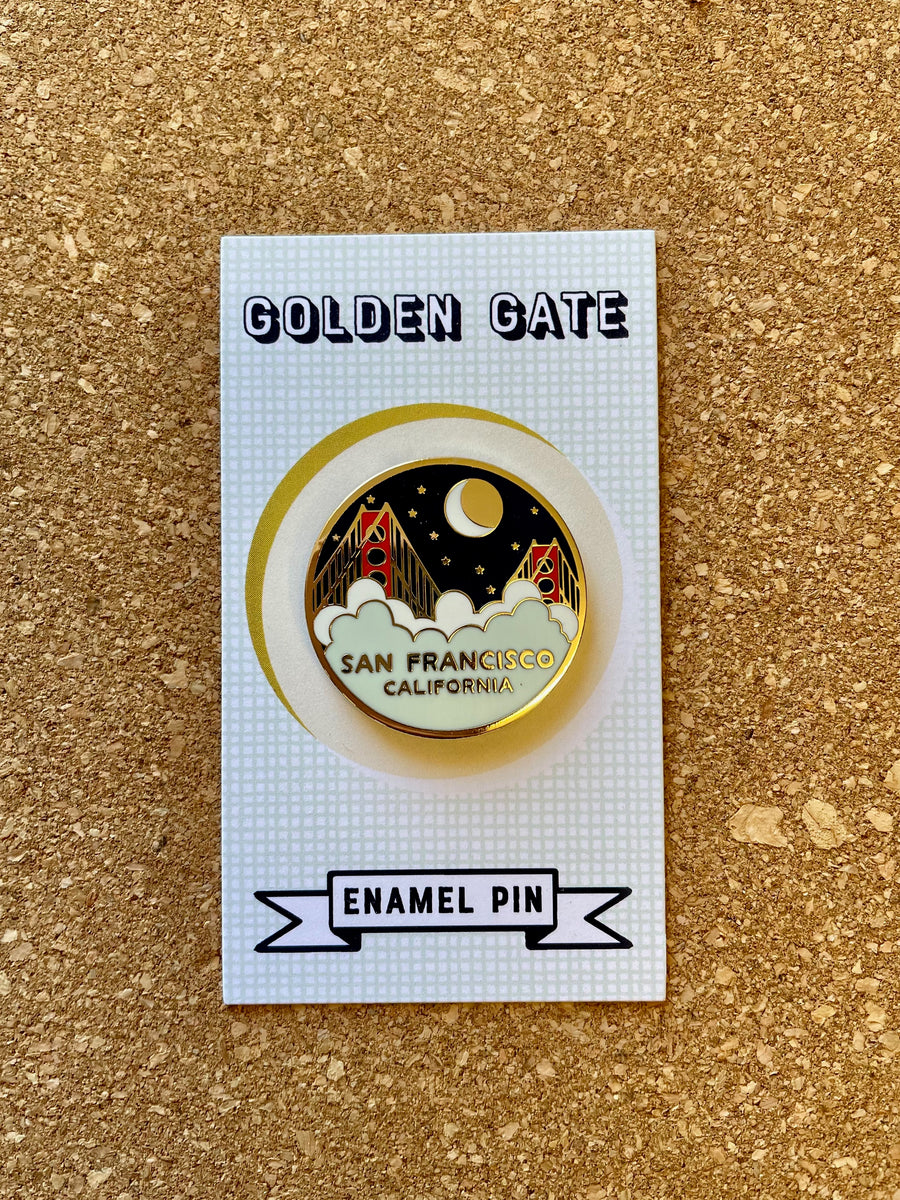 San Francisco Golden Gate Enamel Pin – Opal Atlas