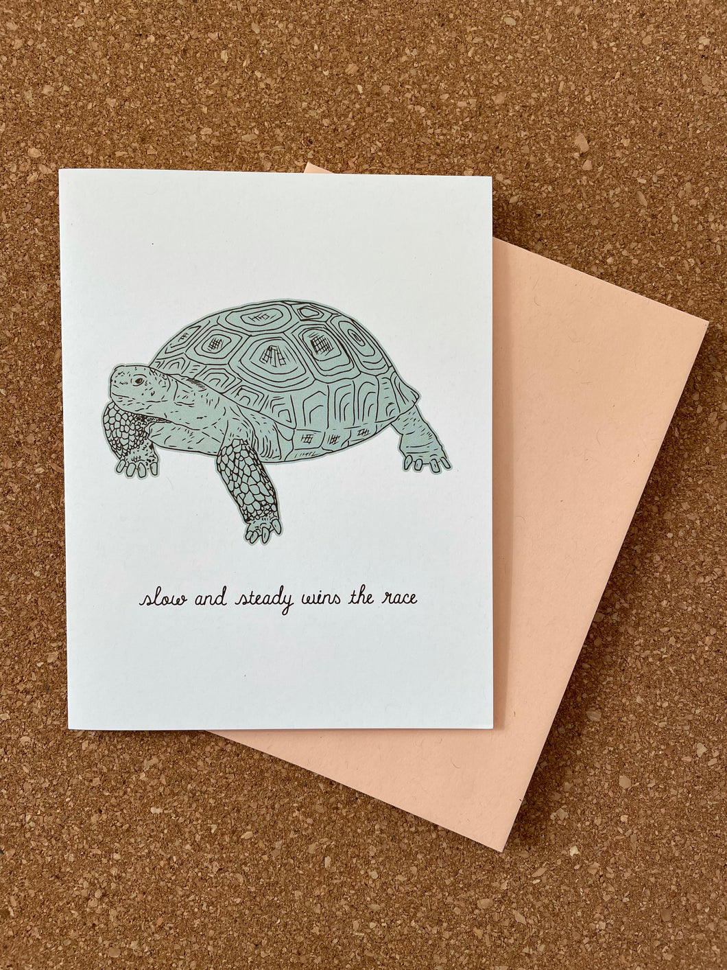 Desert Tortoise Greeting Card - slow and steady wins the race