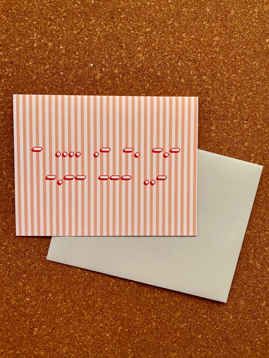 International Friendship Greeting Card - Morse Code Thank You